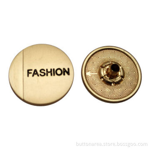 Ring Snap Button, Pearlized Gold Color, with Enamel